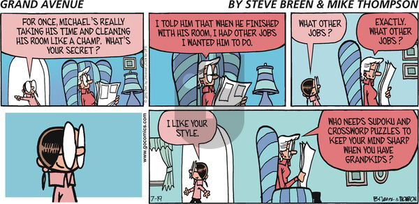 Grand Avenue on Sunday July 19, 2015 Comic Strip