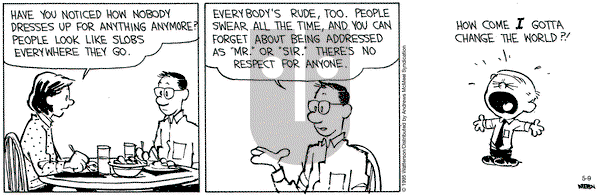 Calvin and Hobbes on Friday May 9, 2025 Comic Strip