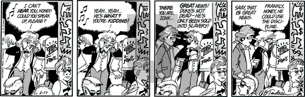 Doonesbury on Monday February 17, 1986 Comic Strip