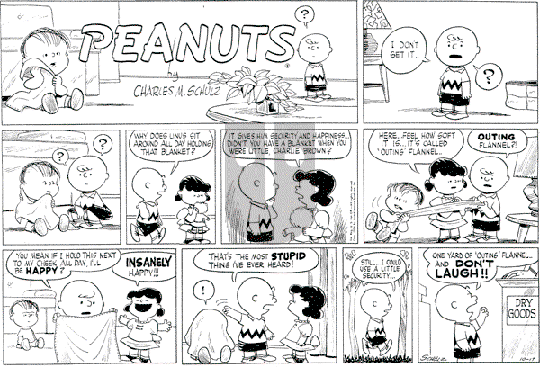 Peanuts - Sunday October 17, 1954 Comic Strip