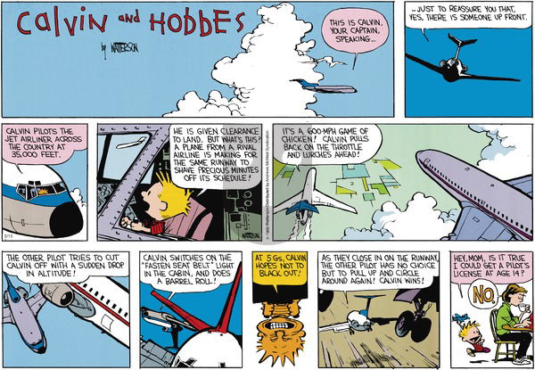 Calvin and Hobbes - Sunday May 13, 2018 Comic Strip