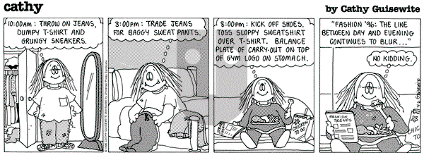 Cathy Classics on Saturday April 6, 1996 Comic Strip