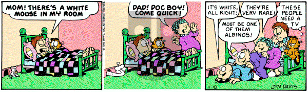 Garfield on Friday November 10, 1989 Comic Strip