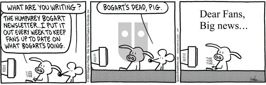 Pearls Before Swine - Tuesday February 11, 2003 Comic Strip