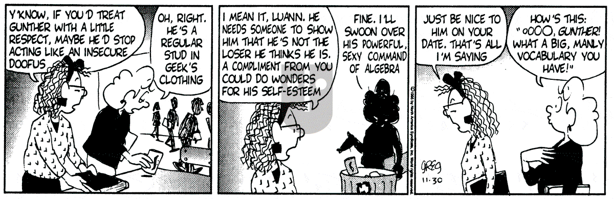 Luann - Thursday November 30, 1995 Comic Strip