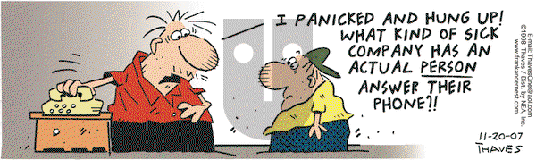 Frank and Ernest on Tuesday November 20, 2007 Comic Strip