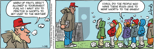 Cleats on Thursday January 22, 2009 Comic Strip