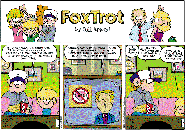 FoxTrot on Sunday June 4, 2000 Comic Strip