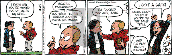 Cleats on Thursday November 30, 2006 Comic Strip