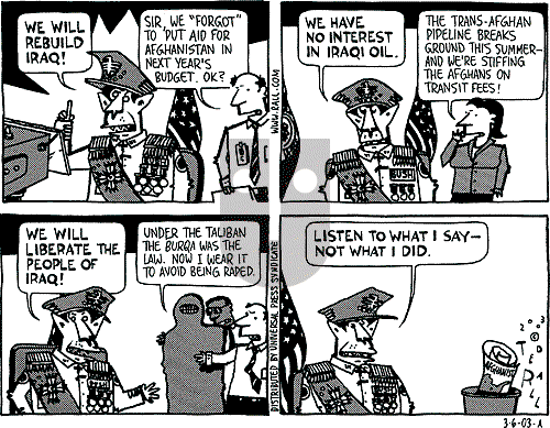 Ted Rall on Thursday March 6, 2003 Comic Strip