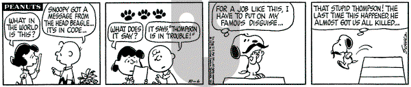 Peanuts - Friday October 6, 1972 Comic Strip
