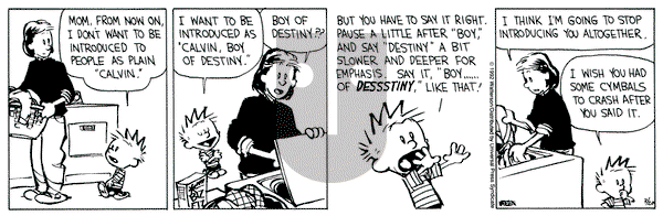Calvin and Hobbes on Friday March 20, 1992 Comic Strip