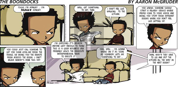 The Boondocks on Sunday May 19, 2002 Comic Strip