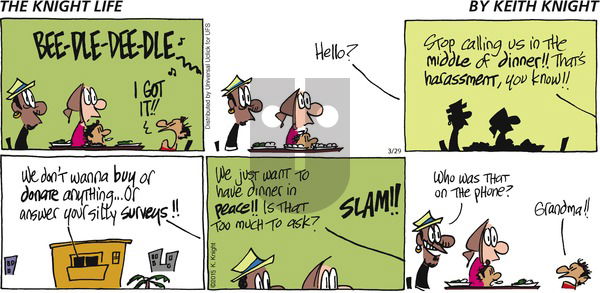The Knight Life on Sunday March 29, 2015 Comic Strip