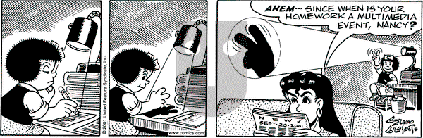 Nancy on Thursday September 20, 2001 Comic Strip