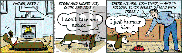 Fred Basset on Saturday February 9, 2019 Comic Strip