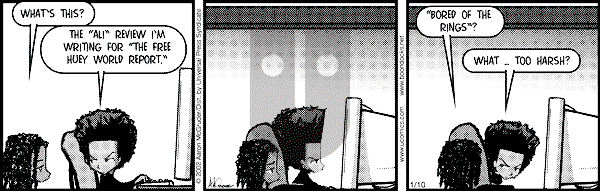 The Boondocks - Thursday January 10, 2002 Comic Strip