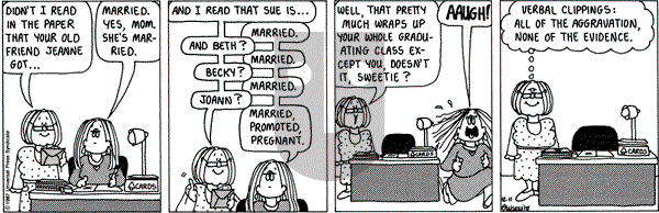 Cathy Classics on Friday December 11, 1987 Comic Strip