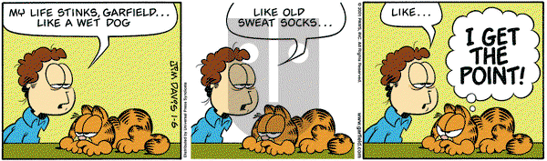 Garfield - Saturday January 6, 2001 Comic Strip