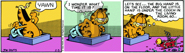 Garfield on Monday February 5, 1990 Comic Strip