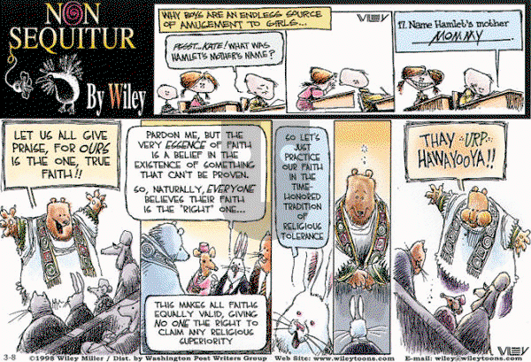 Non Sequitur on Sunday March 8, 1998 Comic Strip