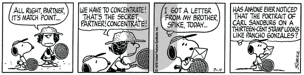 Peanuts on Tuesday July 11, 1978 Comic Strip