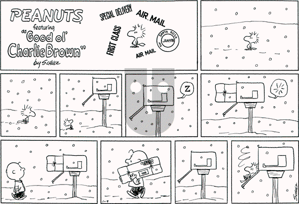 Peanuts - Sunday January 9, 1972 Comic Strip