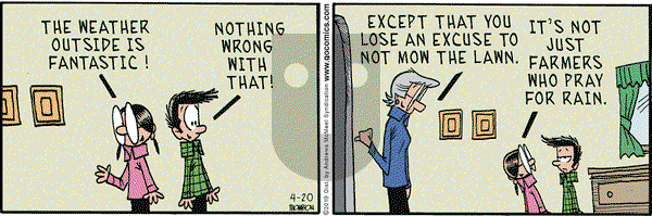 Grand Avenue on Saturday April 20, 2019 Comic Strip