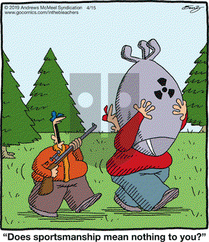 In the Bleachers on Monday April 15, 2019 Comic Strip