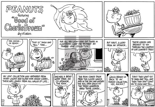 Peanuts on Sunday October 17, 1971 Comic Strip