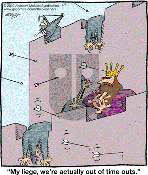 In the Bleachers on Saturday April 6, 2019 Comic Strip