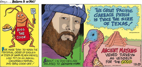 Ripley's Believe It or Not on Sunday October 25, 2020 Comic Strip