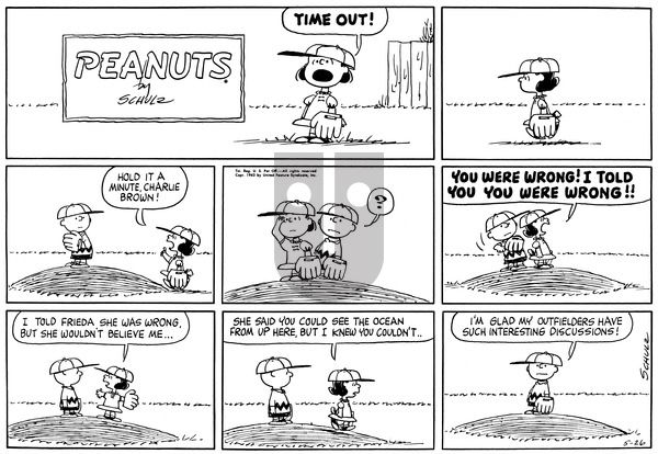 Peanuts on Sunday May 26, 1963 Comic Strip
