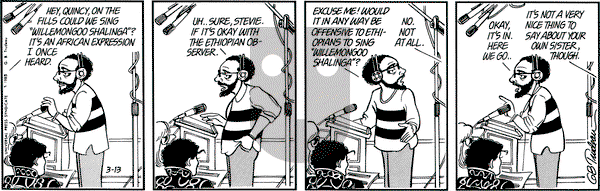 Doonesbury on Wednesday March 13, 1985 Comic Strip