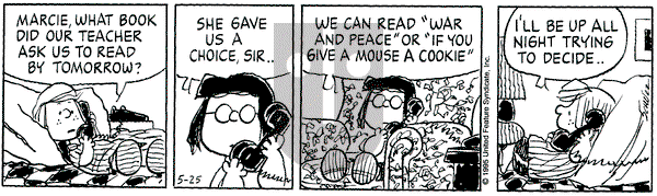 Peanuts on Thursday May 25, 1995 Comic Strip