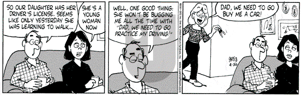 Luann on Monday April 30, 2001 Comic Strip