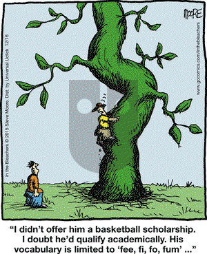 In the Bleachers on Wednesday December 16, 2015 Comic Strip