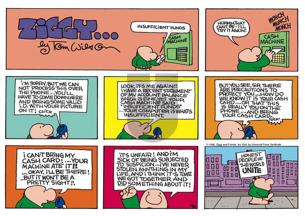 Ziggy on Sunday March 31, 1996 Comic Strip