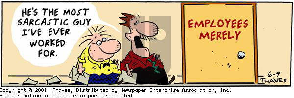Frank and Ernest on Saturday June 9, 2001 Comic Strip
