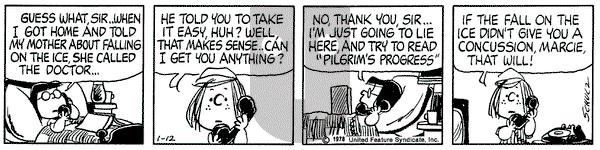 Peanuts on Thursday January 12, 1978 Comic Strip