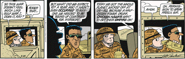 Doonesbury on Tuesday March 25, 2003 Comic Strip