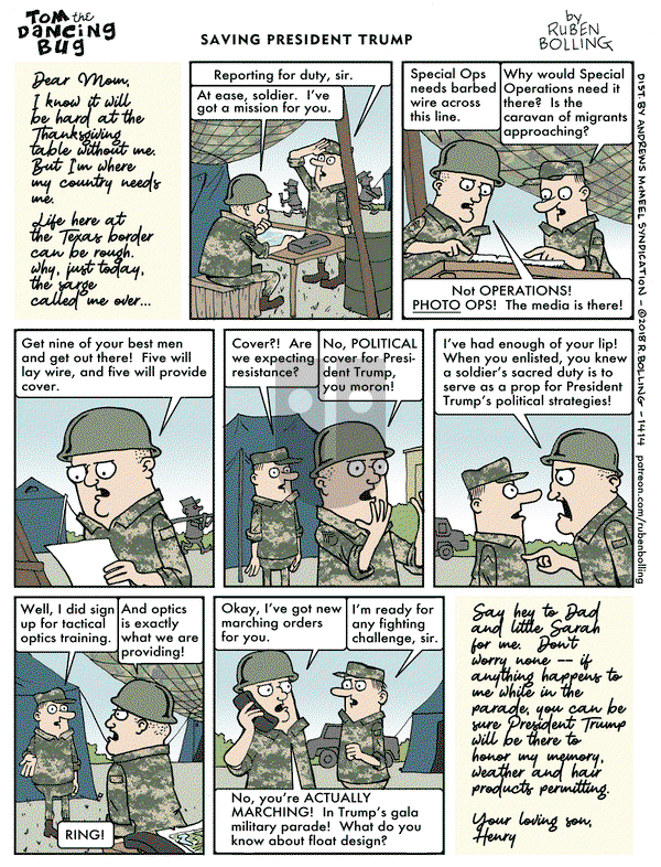 Tom the Dancing Bug on Friday November 23, 2018 Comic Strip