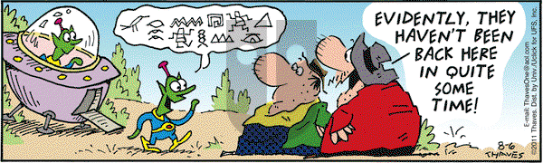 Frank and Ernest - Saturday August 6, 2011 Comic Strip