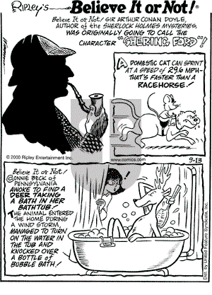 Ripley's Believe It or Not on Wednesday September 13, 2000 Comic Strip