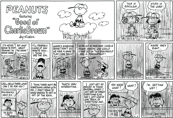 Peanuts - Sunday April 9, 1972 Comic Strip
