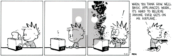 Calvin and Hobbes on Tuesday September 15, 1992 Comic Strip