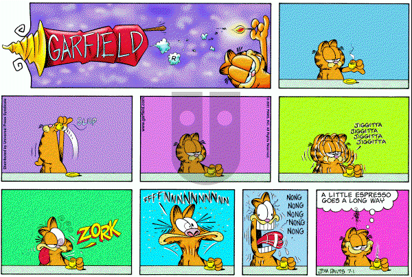 Garfield - Sunday July 1, 2001 Comic Strip