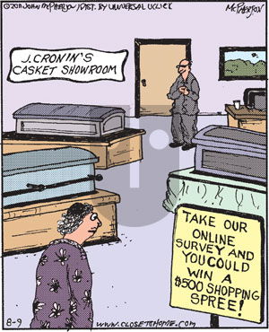 Close to Home on Tuesday August 9, 2011 Comic Strip