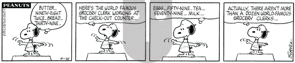 Peanuts on Tuesday August 25, 1970 Comic Strip