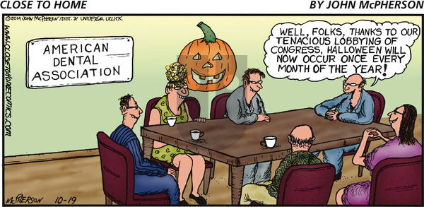 Close to Home on Sunday October 19, 2014 Comic Strip